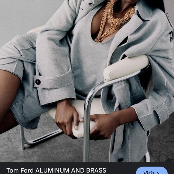 Tom Ford Gray belted Trench Coat for Women - Picture 2 of 16